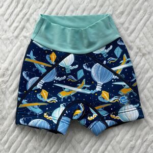 Splash About Kids Neoprene Swim Shorts 3-4 Years UPF 50+ Planes Balloons